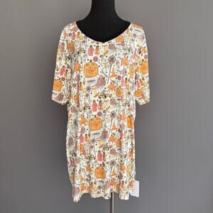 NEW Magical Mamas Halloween tee shirt - bamboo - v neck - pumpkin - size XXL